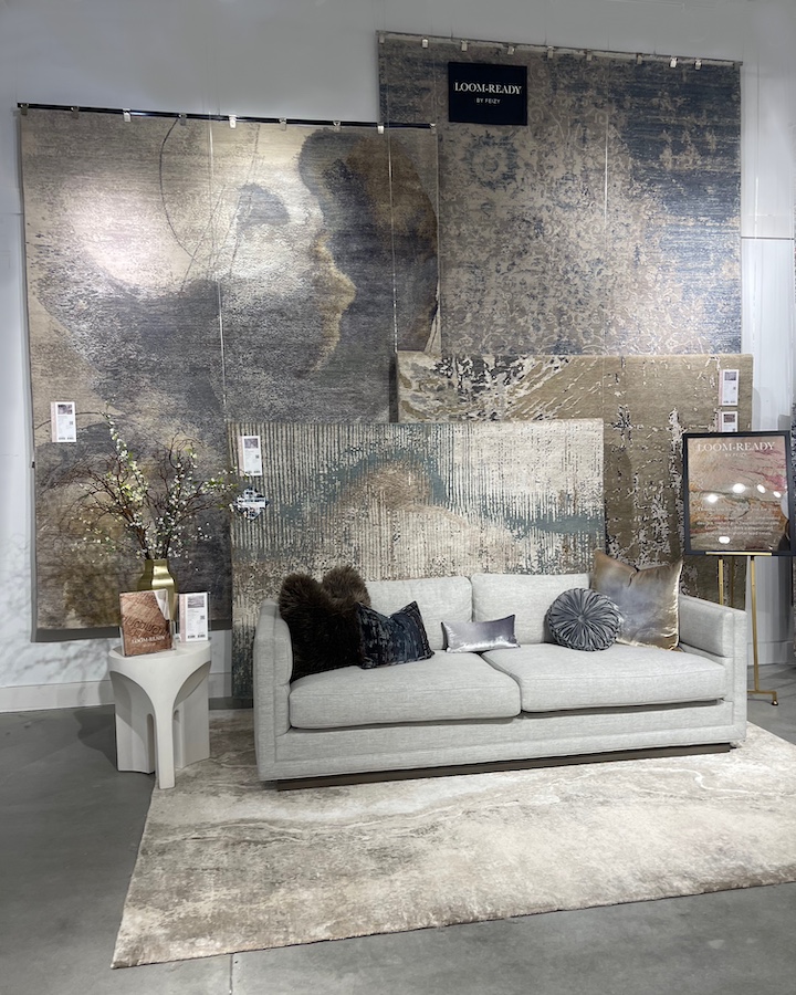 Feizy display of loom-ready rugs
