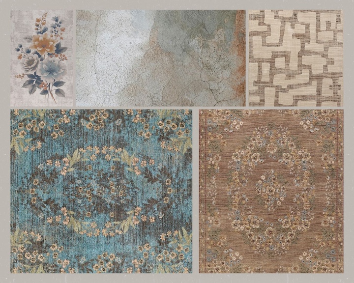 RugNews montage of area rugs debuting in NY