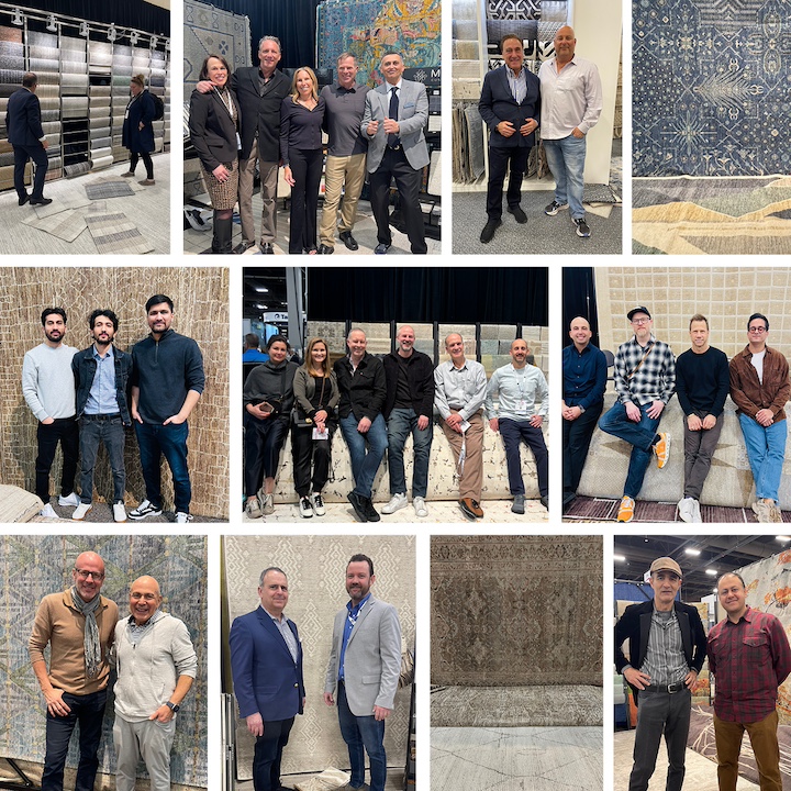 RugNews.com montage of rugs and buyers at CCLV 2025