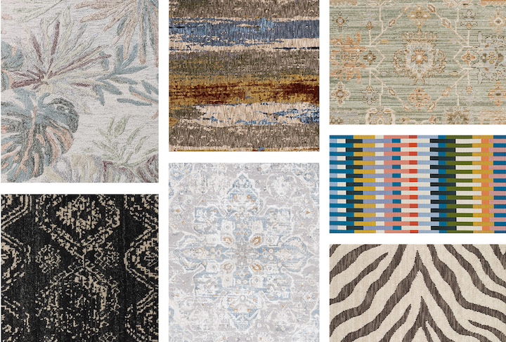 RugNews montage of new area rugs at New York Home Fashions Market