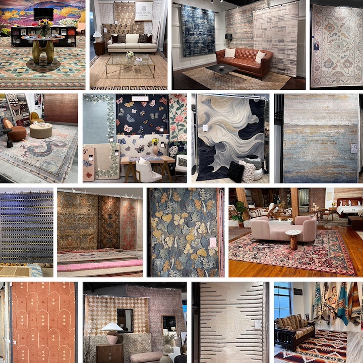 RugNews montage of High Point Market best-selling rugs