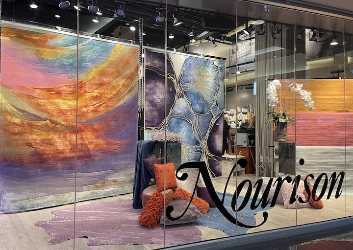 Nourison window display in its Vegas showroom
