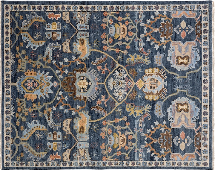 OW's transitional classic floral Majorca hand-knotted rug