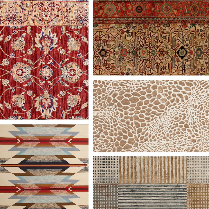 montage of bestselling rugs