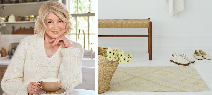 Martha Stewart and Chilewich Debut Collection of American-Made Textiles for Tables, Floors & More